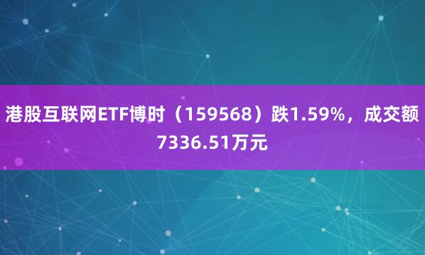 港股互联网ETF博时（159568）跌1.59%，成交额7336.51万元
