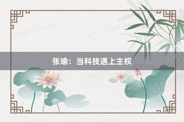 张瑜：当科技遇上主权