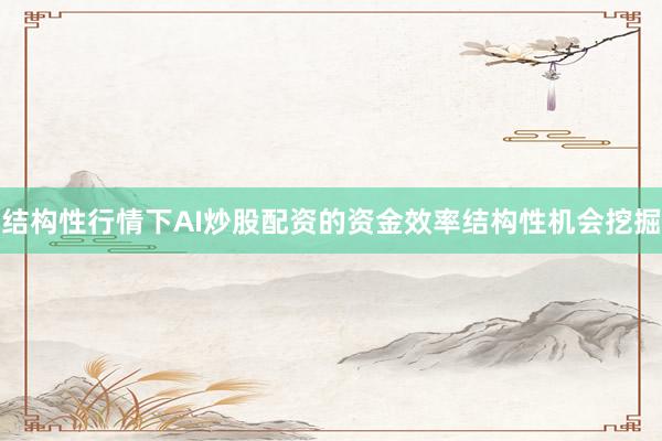结构性行情下AI炒股配资的资金效率结构性机会挖掘