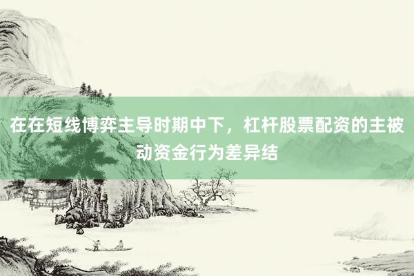 在在短线博弈主导时期中下，杠杆股票配资的主被动资金行为差异结