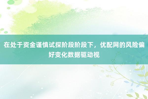 在处于资金谨慎试探阶段阶段下，优配网的风险偏好变化数据驱动视