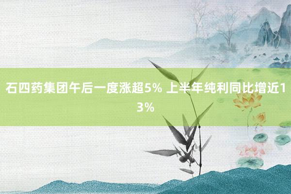 石四药集团午后一度涨超5% 上半年纯利同比增近13%