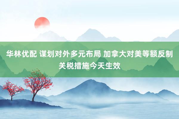华林优配 谋划对外多元布局 加拿大对美等额反制关税措施今天生效