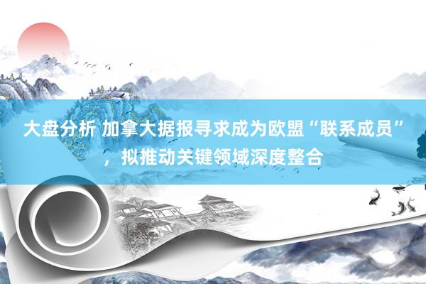 大盘分析 加拿大据报寻求成为欧盟“联系成员”，拟推动关键领域深度整合