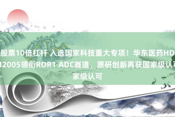 股票10倍杠杆 入选国家科技重大专项！华东医药HDM2005领衔ROR1 ADC赛道，原研创新再获国家级认可