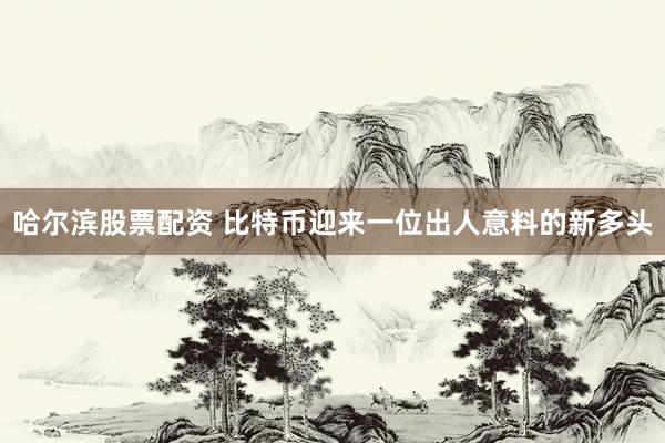 哈尔滨股票配资 比特币迎来一位出人意料的新多头